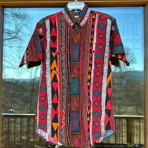 Vintage Ruddock Bros South Western Button Up — Made in USA — 100% Cotton